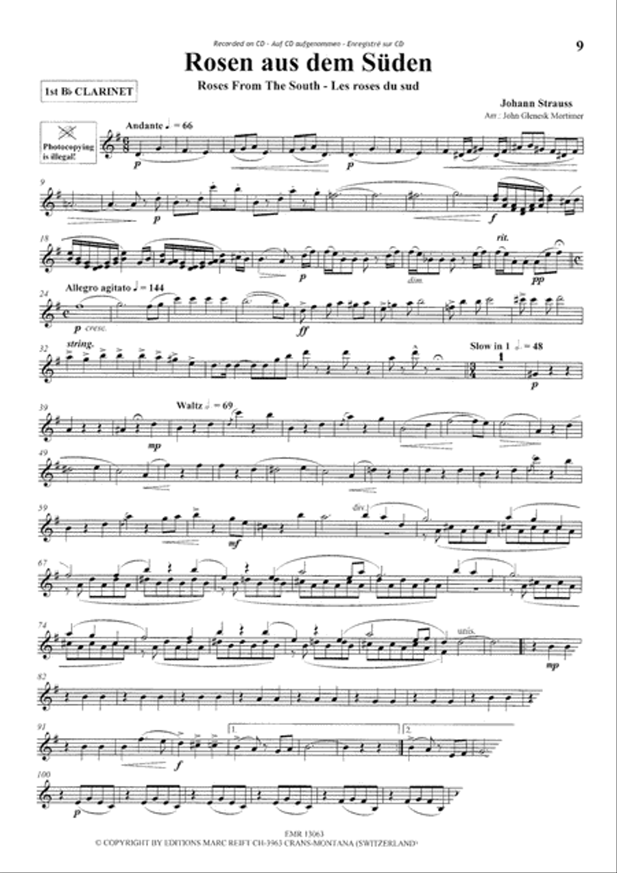 Play The 1st Clarinet With The Philharmonic Wind Orchestra Concert Band scores gallery preview page 8