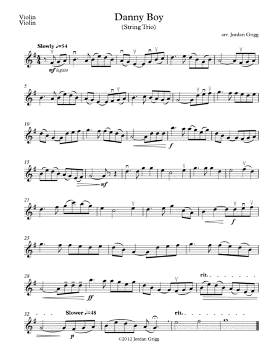 Danny Boy (String Trio) String Trio scores gallery preview page 3