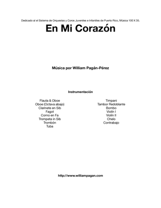 Book cover for En Mi Corazon