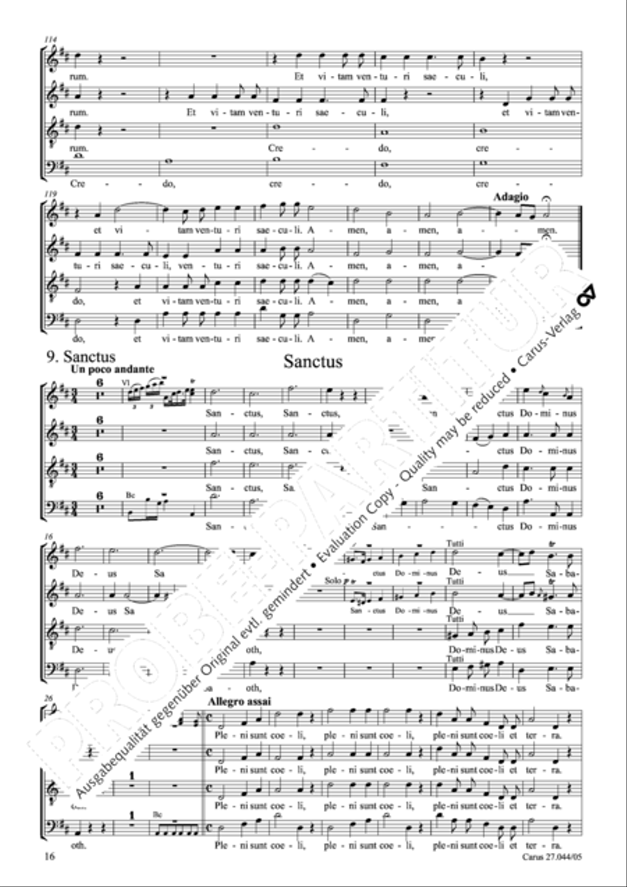 Messa per il Santissimo Natale 4-Part scores gallery preview page 17