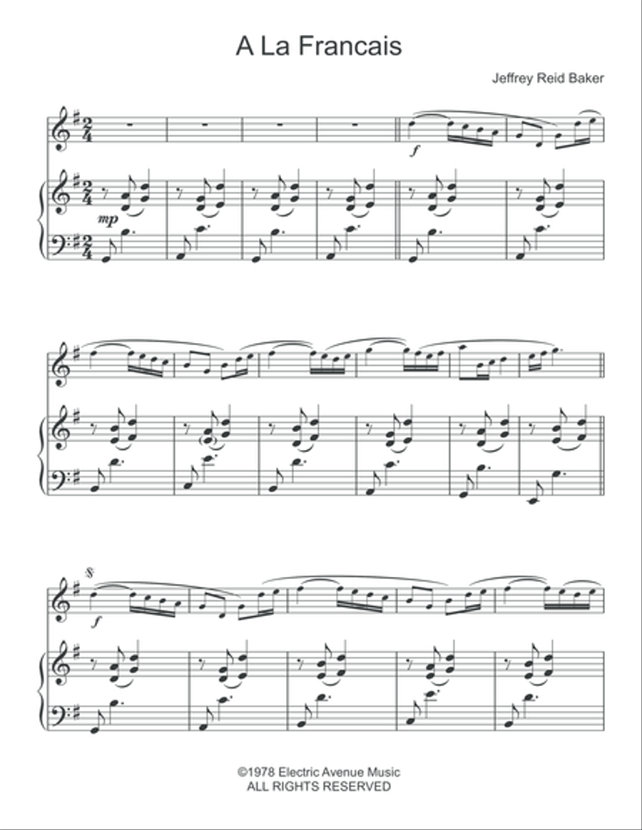 A la Francais Flute Solo scores gallery preview page 3