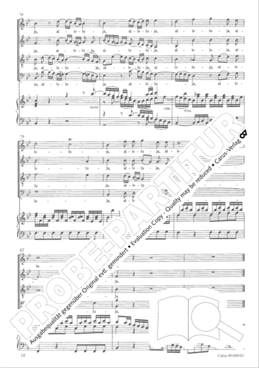 Regina coeli in B-Flat Major, K. 127 4-Part scores gallery preview page 15