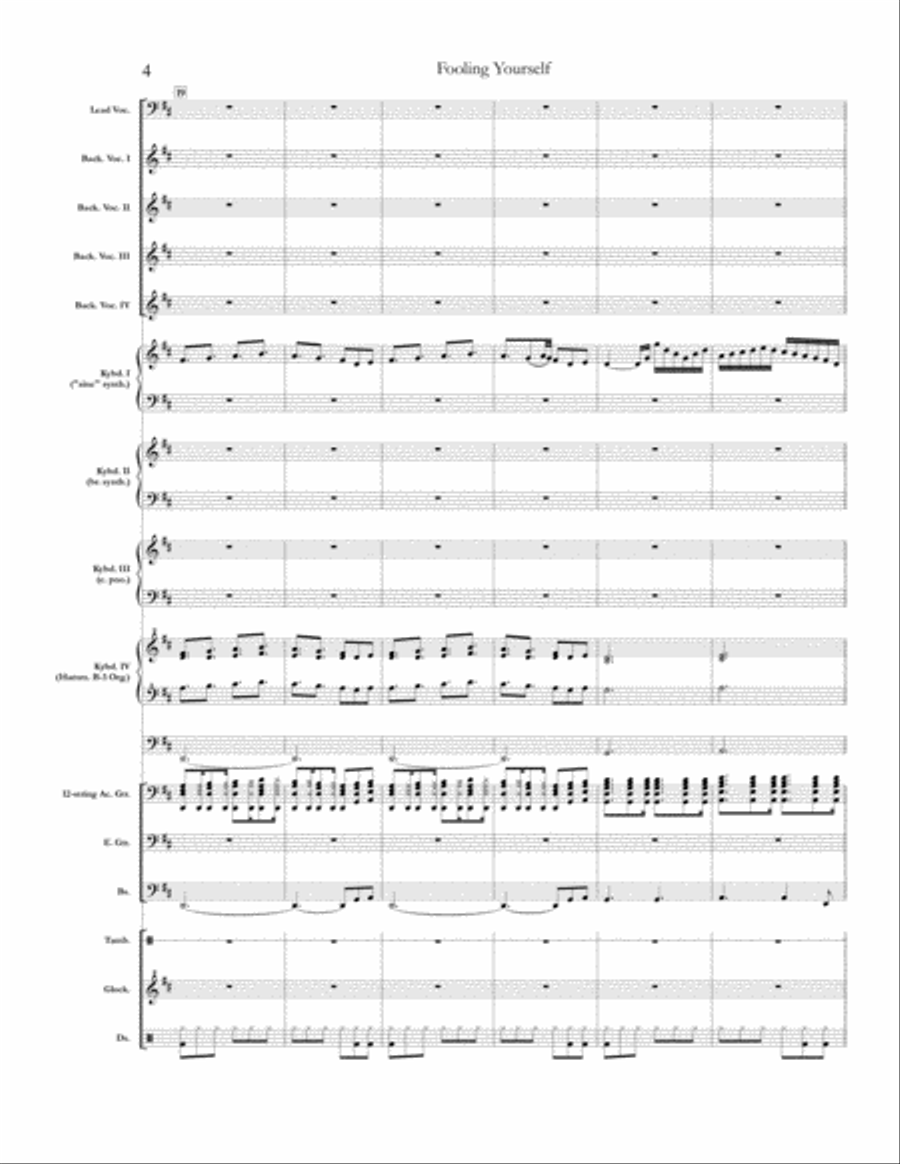 Fooling Yourself (the Angry Young Man) Small Ensemble scores gallery preview page 4