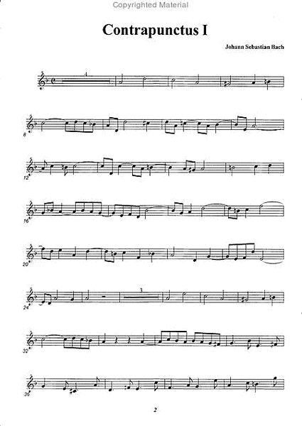 The art of Fugue Vol. 1 by Johann Sebastian Bach Recorder - Sheet Music