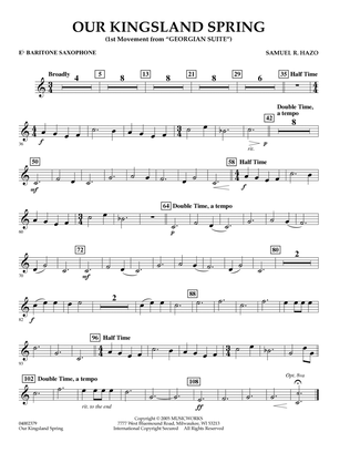 Our Kingsland Spring (Movement I of "Georgian Suite") - Eb Baritone Saxophone