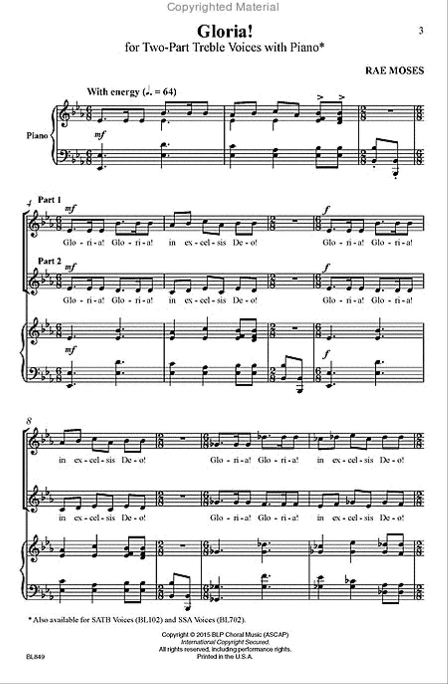 Gloria! Choir scores gallery preview page 2