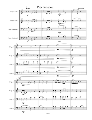 Proclamation (Brass Quartet)