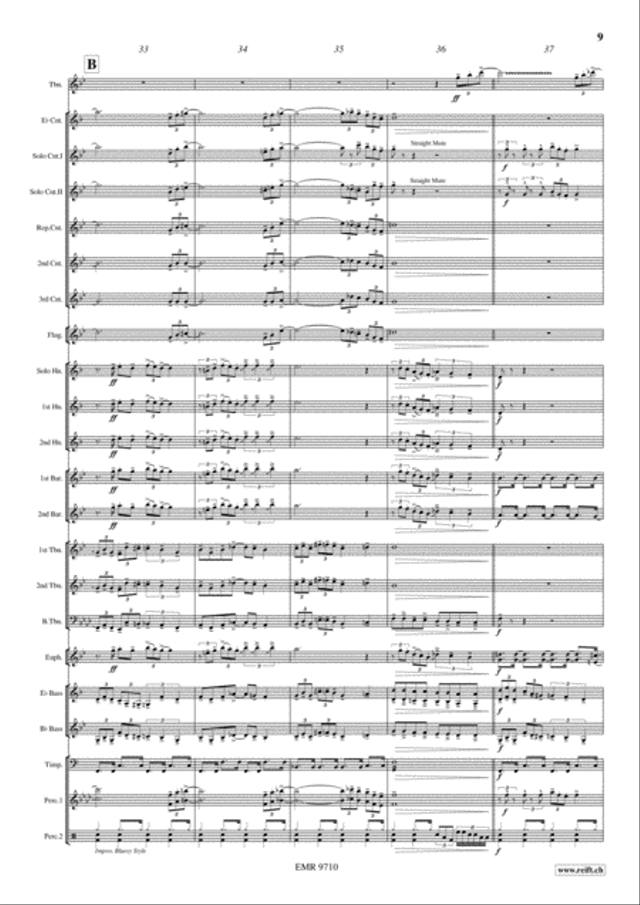 Concertino in Blue Brass Band scores gallery preview page 9