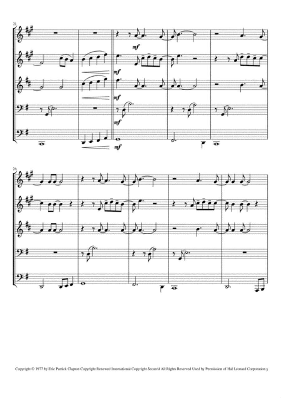 Wonderful Tonight Wonderful Tonight Brass Ensemble scores gallery preview page 3