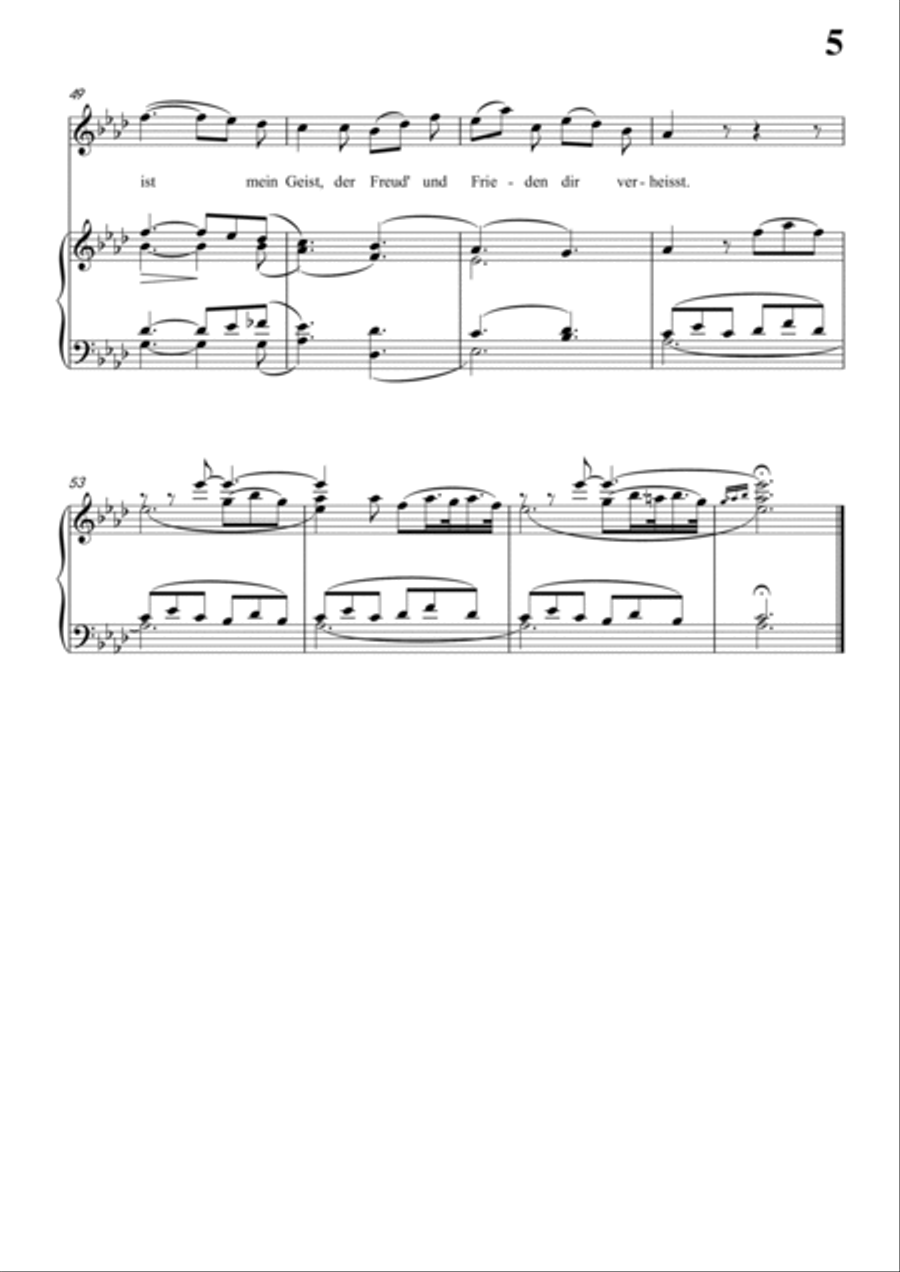 Schubert-Lied aus der Ferne in bA for Vocal and Piano Voice scores gallery preview page 6