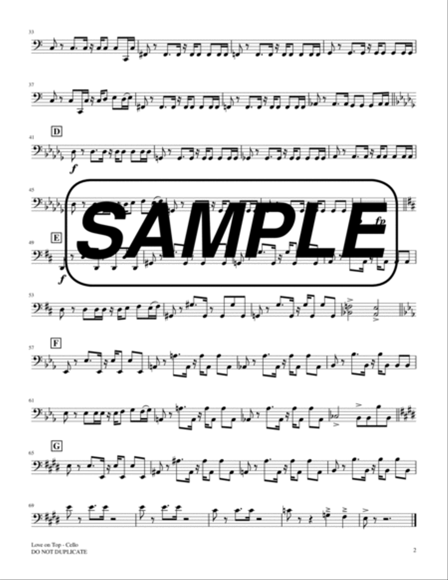 Love On Top String Quartet scores gallery preview page 3
