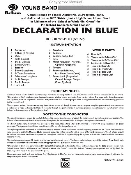 Declaration in Blue image number null