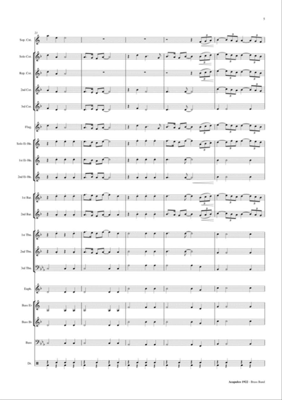 Acapulco 1922 Brass Band scores gallery preview page 6