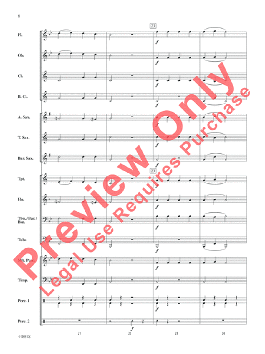 The Fox Concert Band scores gallery preview page 8