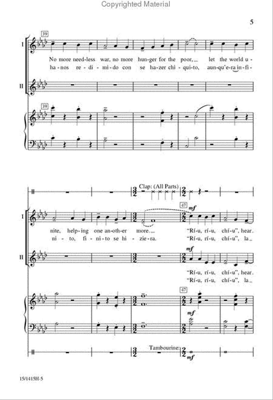 Ríu, Ríu, Chíu 2-Part scores gallery preview page 5