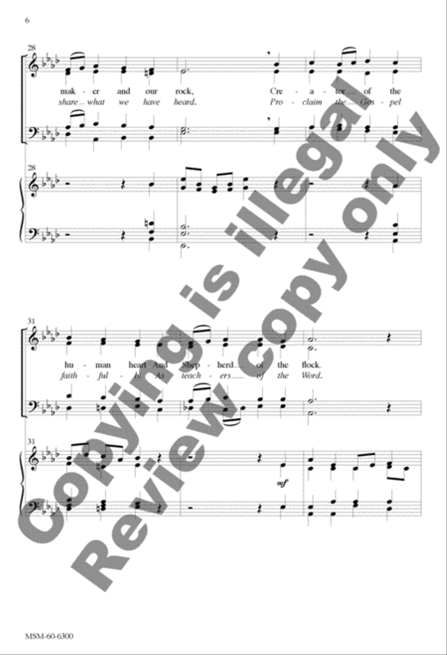 Sing Joyfully to God! Go Forth into the World! 4-Part scores gallery preview page 6