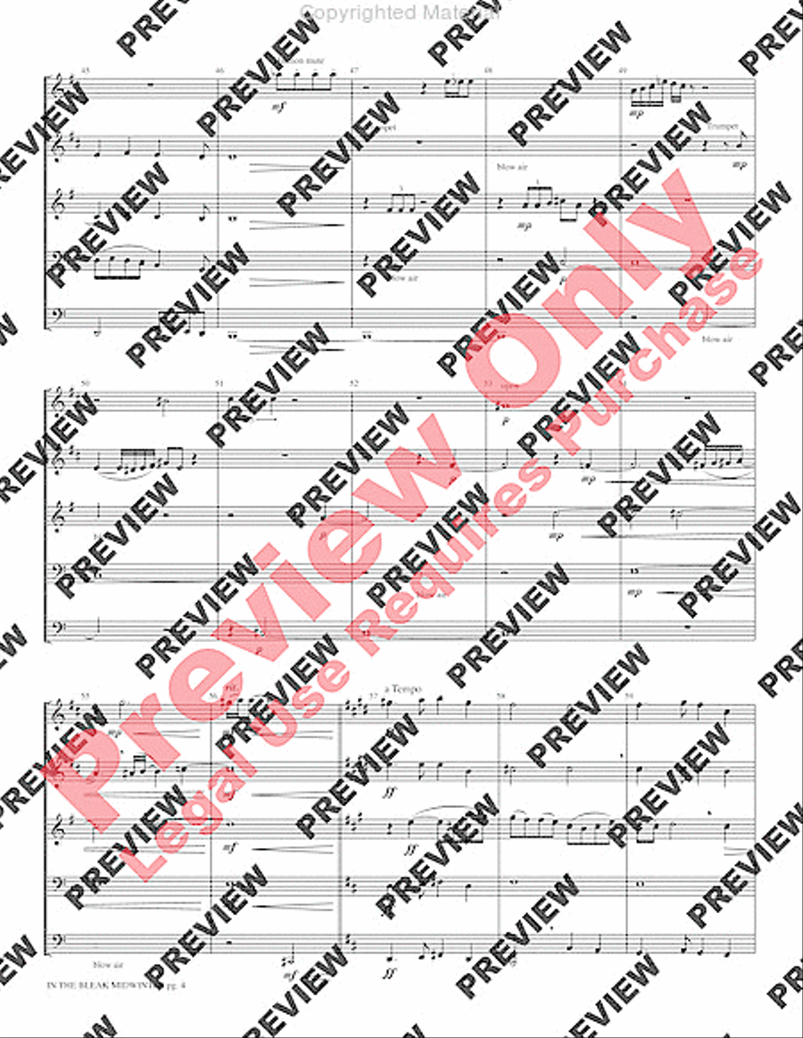 In the Bleak Midwinter Brass Quintet scores gallery preview page 6