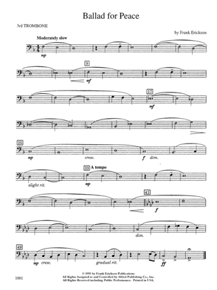 Ballad for Peace: 3rd Trombone