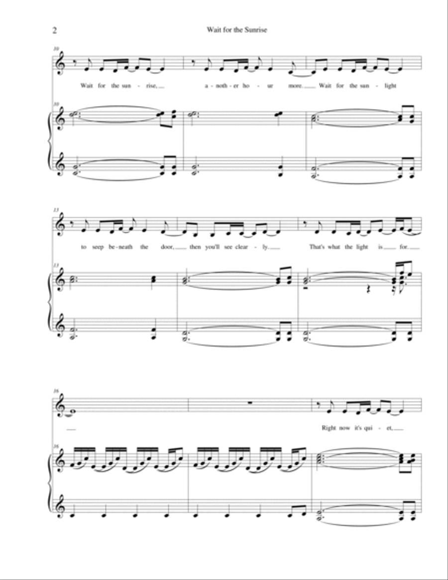 Wait for the Sunrise Wait for the Sunrise Voice scores gallery preview page 2