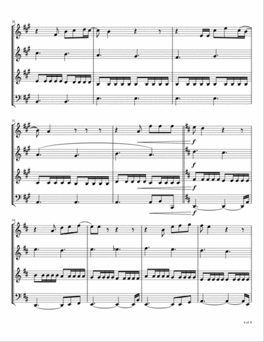 Happy Xmas (war Is Over) Woodwind Quartet scores gallery preview page 5