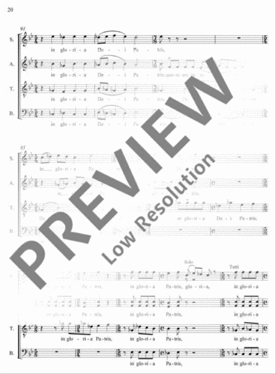 Missa brevis 4-Part scores gallery preview page 21