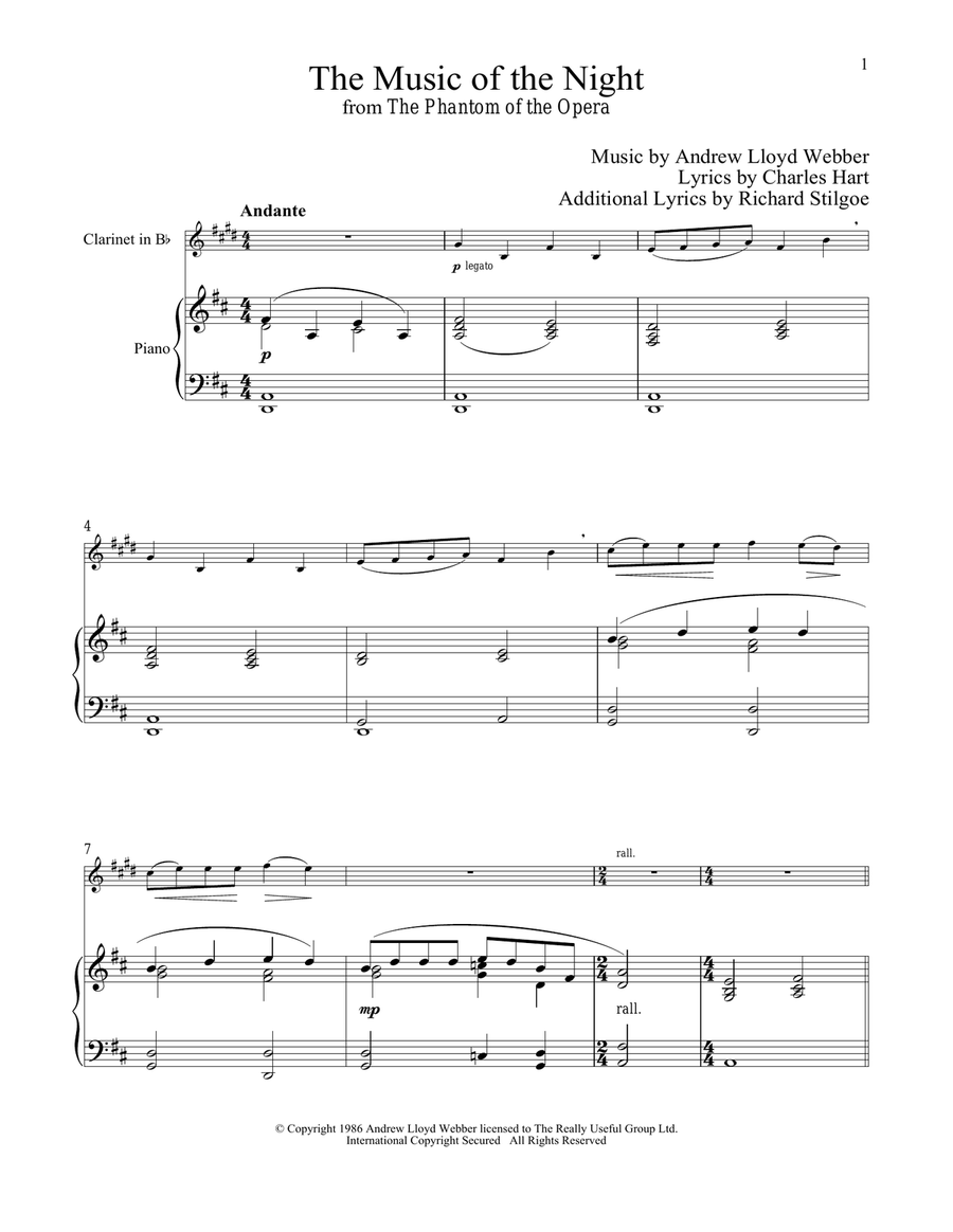 The Music of the Night (from The Phantom of the Opera)