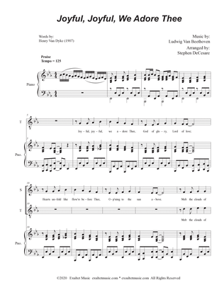 Joyful, Joyful, We Adore Thee (2-part choir - (Soprano and Tenor)