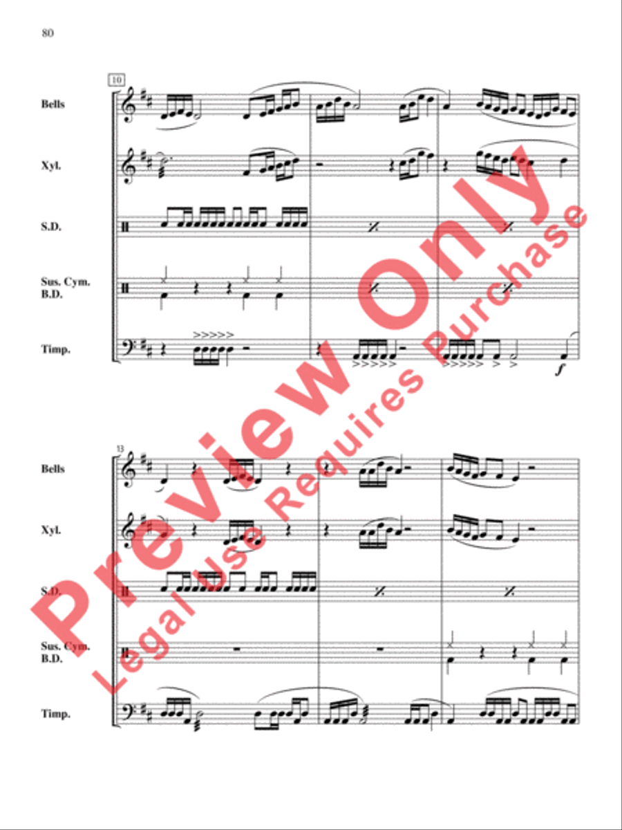 The Anthony J. Cirone Intermediate Percussion Ensemble Collection Percussion Ensemble scores gallery preview page 81