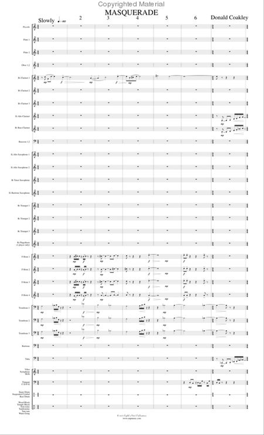 Masquerade Concert Band scores gallery preview page 2