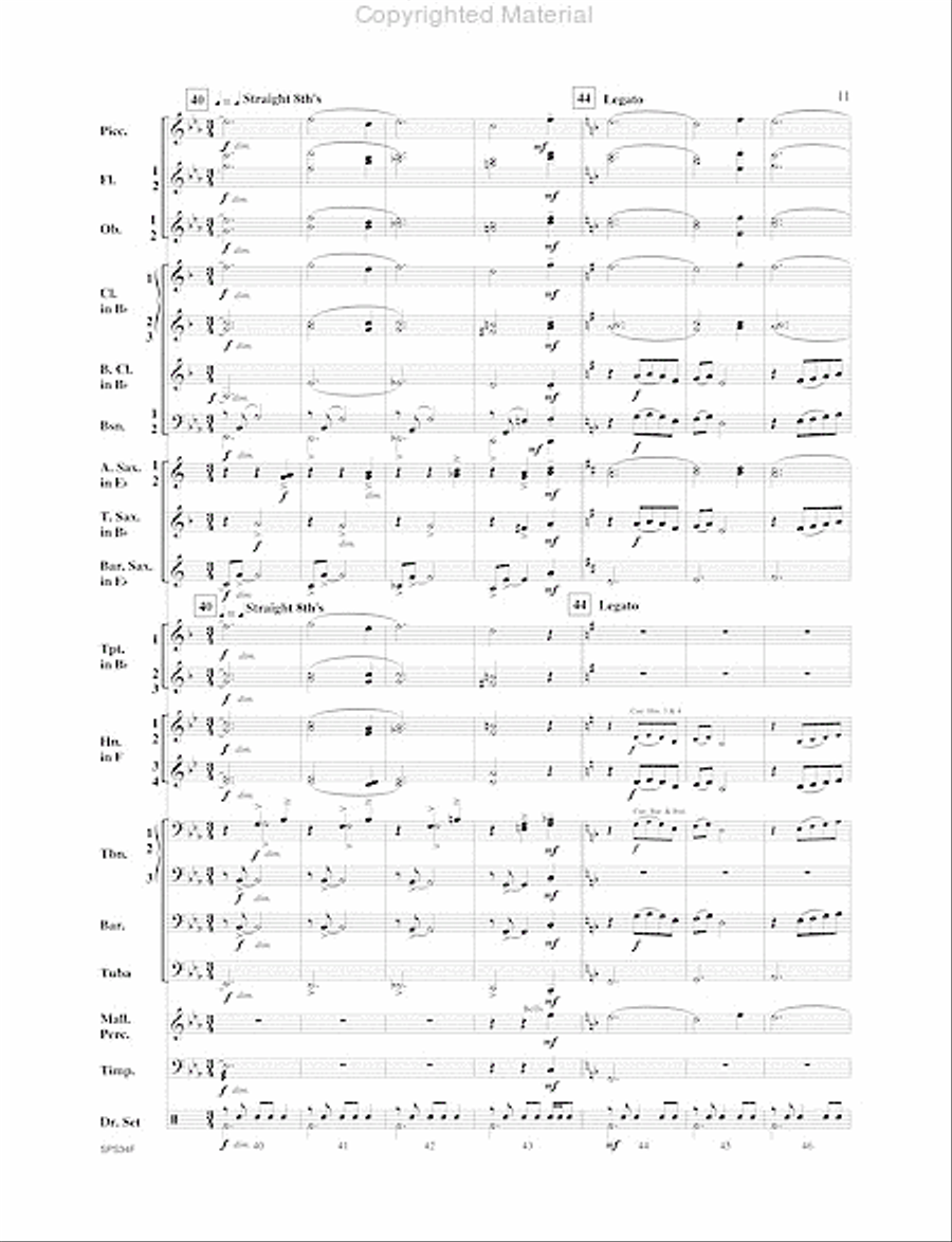 Chicago (That Toddlin' Town) Concert Band scores gallery preview page 12
