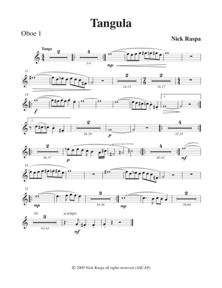 Tangula from Three Dances for Halloween - Oboe 1 part