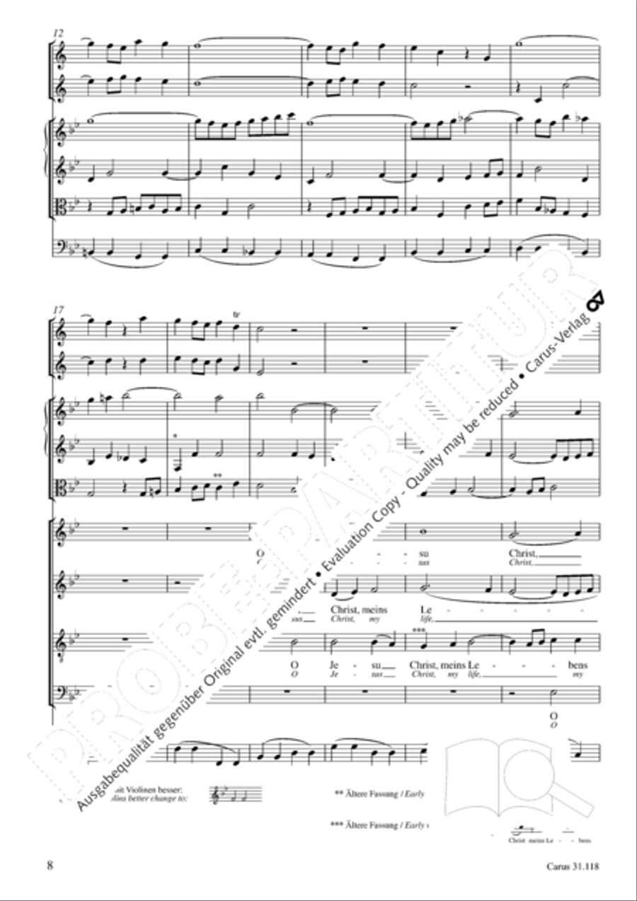 O Jesus Christ, my life, my light 4-Part scores gallery preview page 5