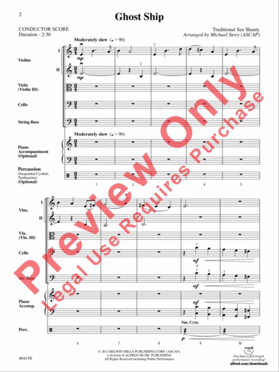 Ghost Ship String Orchestra scores gallery preview page 3