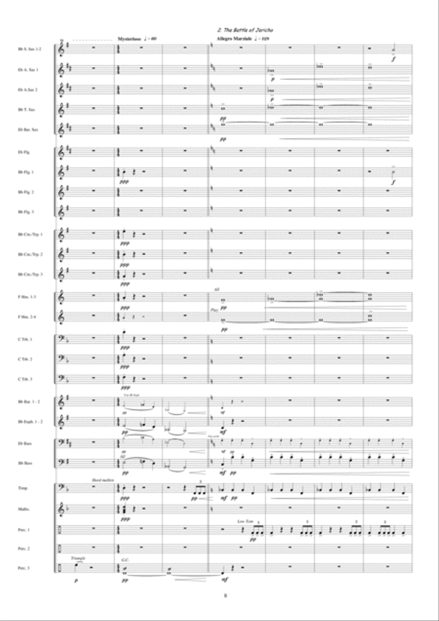 Jericho Fanfare Band scores gallery preview page 9
