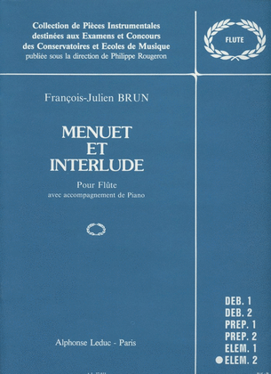 Book cover for Menuet Et Interlude (flute & Piano)