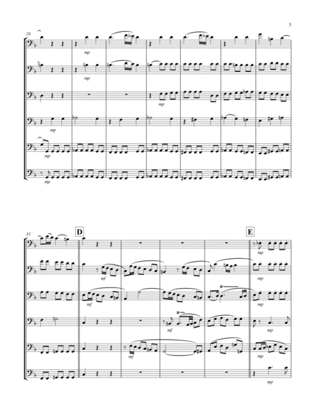 Recordare (from "Requiem") (F) (Brass Sextet - 5 Euph (Bass Clef), 1 Tuba)
