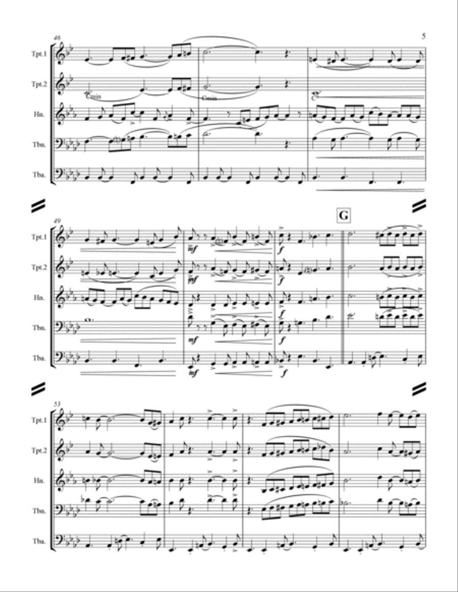 Blue Christmas Blue Christmas Brass Ensemble scores gallery preview page 6
