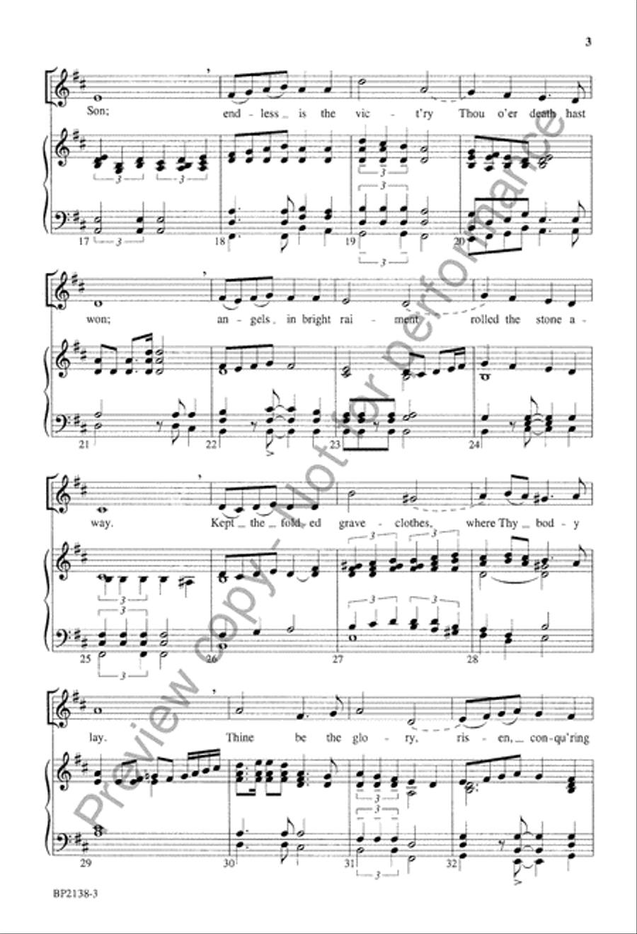 Thine Be the Glory 4-Part scores gallery preview page 4