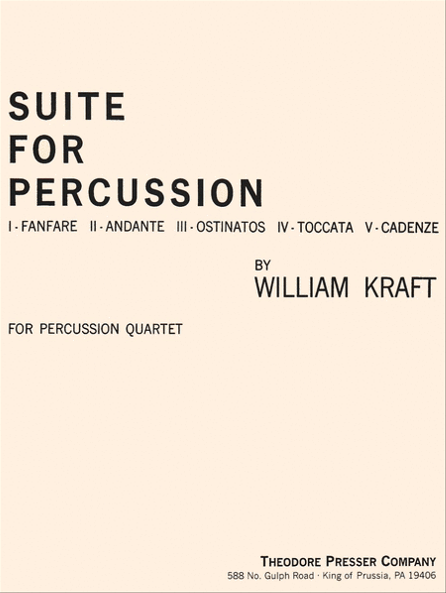Suite for Percussion Chamber Music scores gallery preview page 1