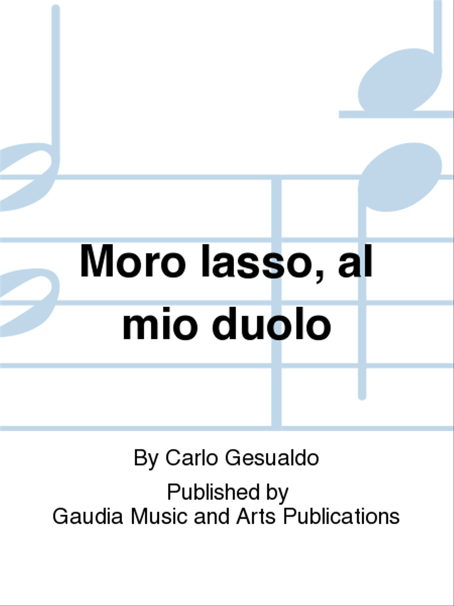 Moro lasso, al mio duolo Moro lasso, al mio duolo Choir scores gallery preview page 1