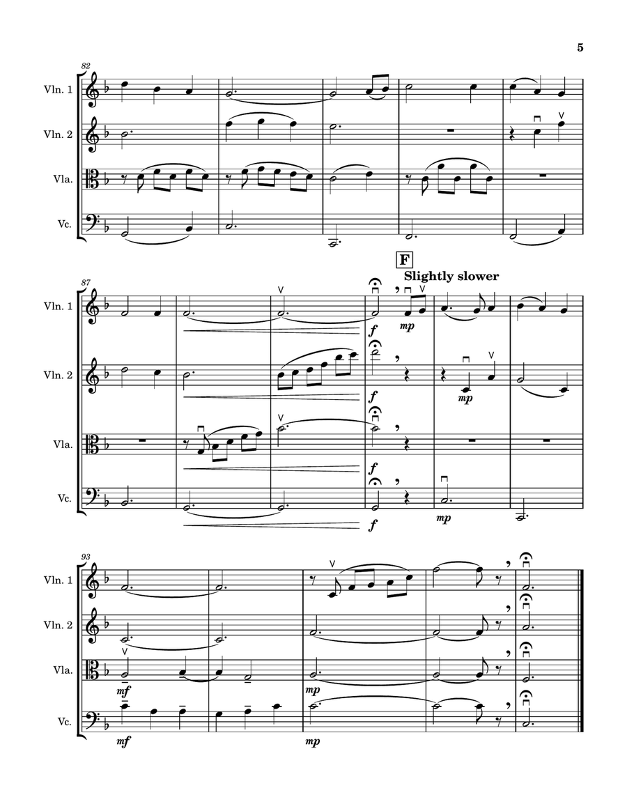 Turn Your Eyes Upon Jesus String Quartet scores gallery preview page 5