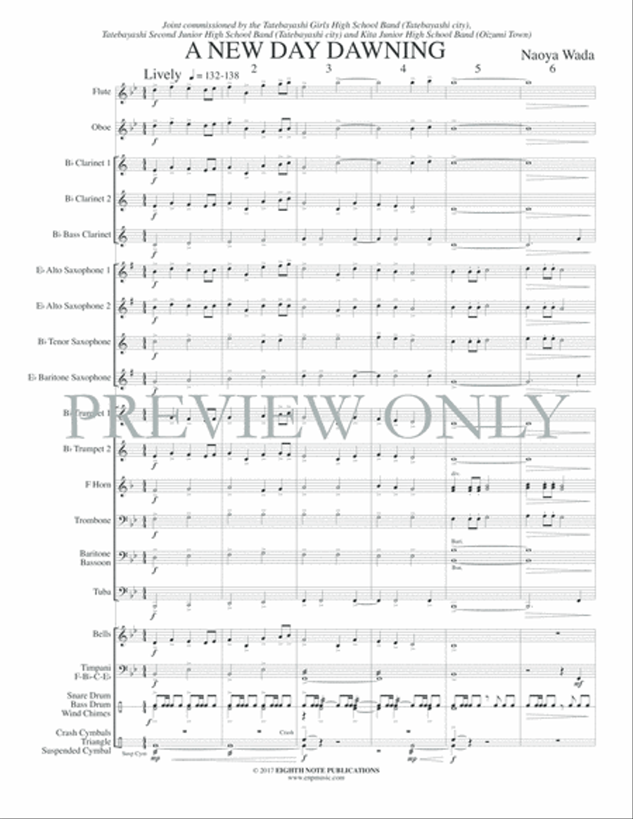 A New Day Dawning Concert Band scores gallery preview page 4