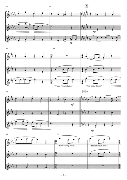 <Flute Trio> "Twelve Days of Christmas" in Twelve Keys image number null