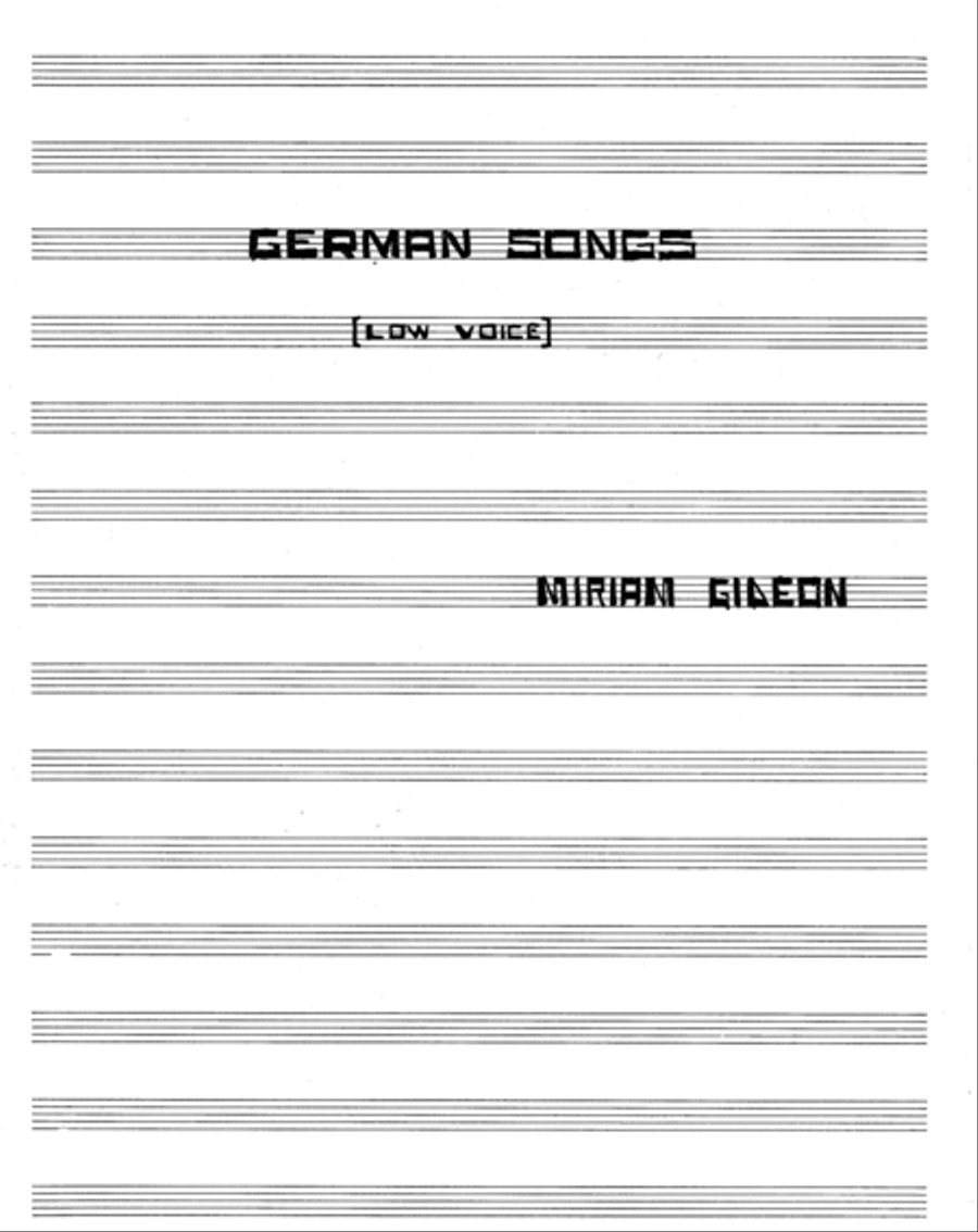 [Gideon] German Songs (Low Voice) Low Voice scores gallery preview page 3