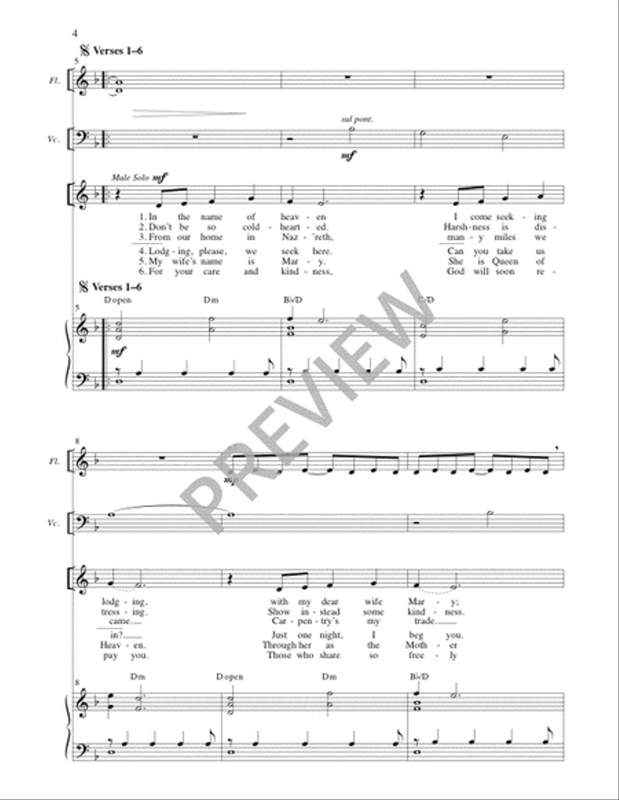 Posada - Full Score and Parts 4-Part scores gallery preview page 3