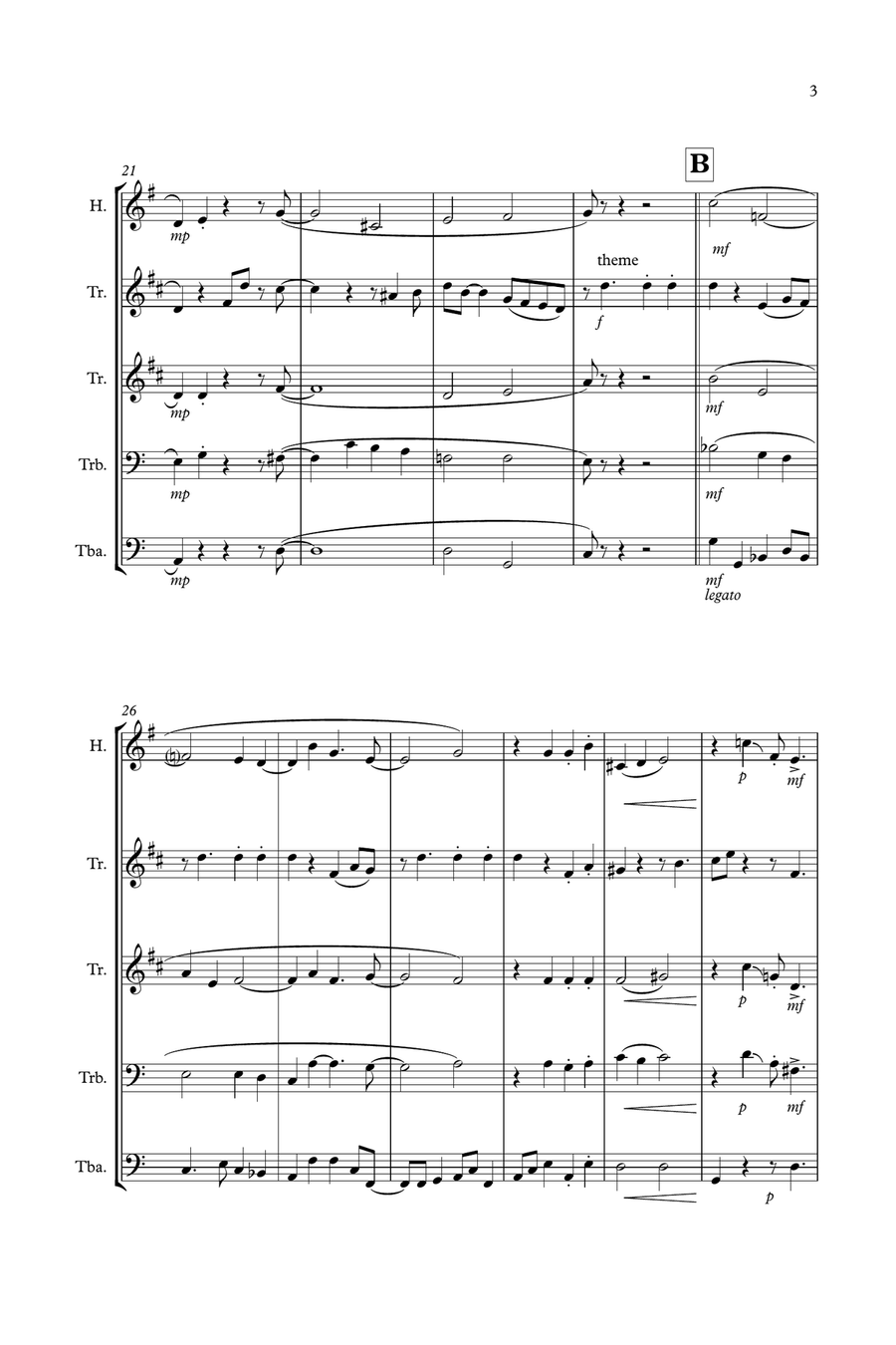 On The Sunny Side Of The Street Brass Ensemble scores gallery preview page 3