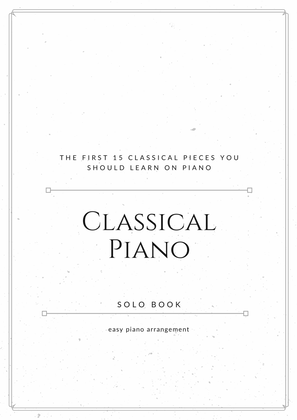Book cover for 15 Easy Classical Piano Pieces for Beginners