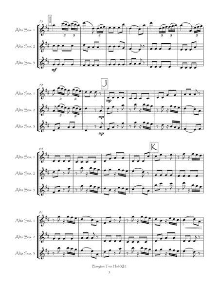 Baryton Trio, Hob XI:2 for Saxophone Trio image number null