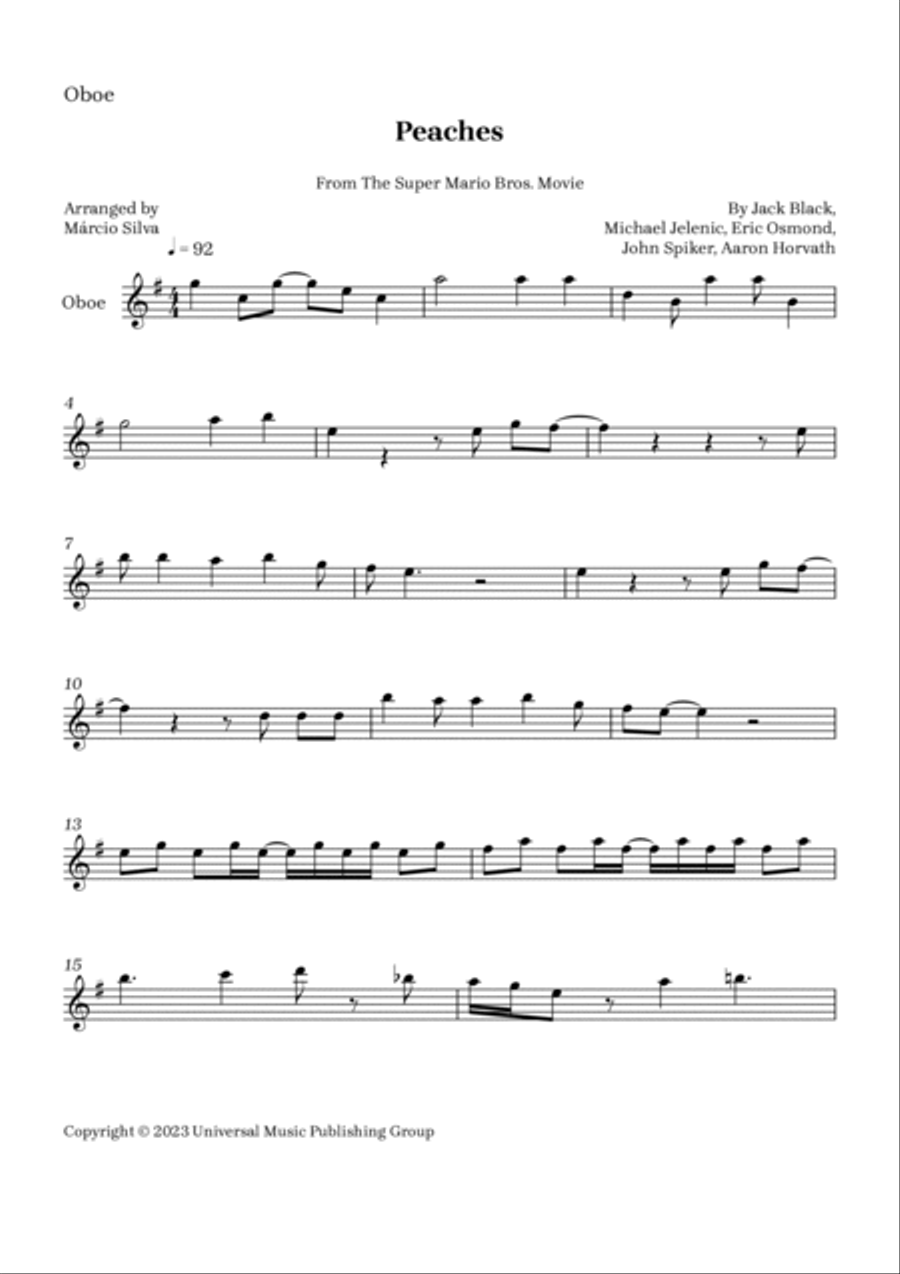 Peaches Piano scores gallery preview page 4
