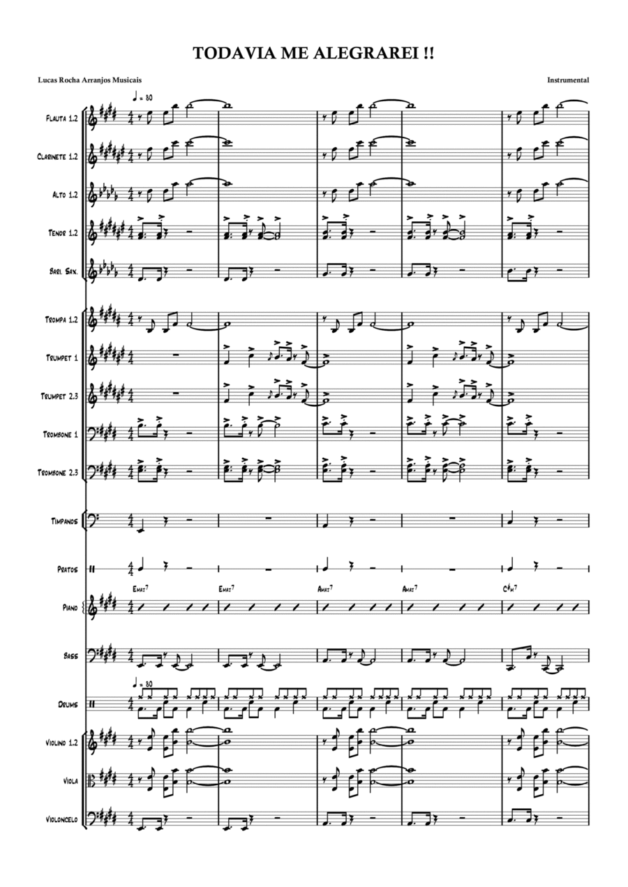 Todavia me Alegrarei Full Orchestra scores gallery preview page 1